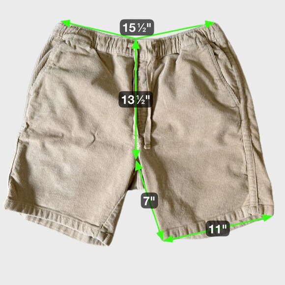 Katin Corduroy Local Short Tan Men's Large Drawstring Pockets Casual Comfort - Picture 11 of 11